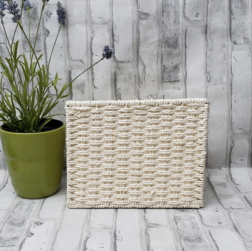 High/Low Rope Rattan Baskets Storage Bin - Picture 4 of 11